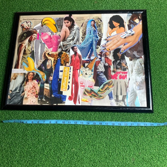 Fashion Mixed Media Collage Art Frame - Picture 2 of 8